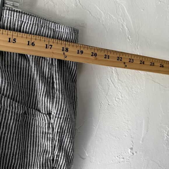 Old Navy Pants XL Linen Blend Drawstring Relaxed Trousers Pockets Stripe - Picture 4 of 9
